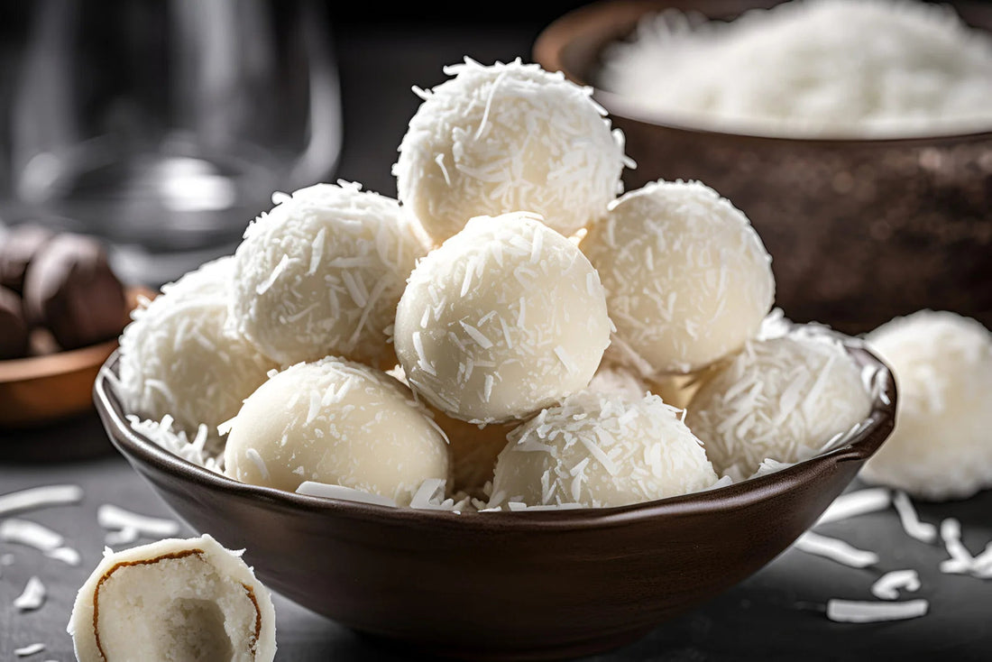 Vegan White Chocolate Coconut and Baobab Truffles