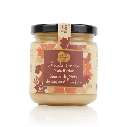 Chap Chap Snacks product photography of Maple Cashew Nut Butter