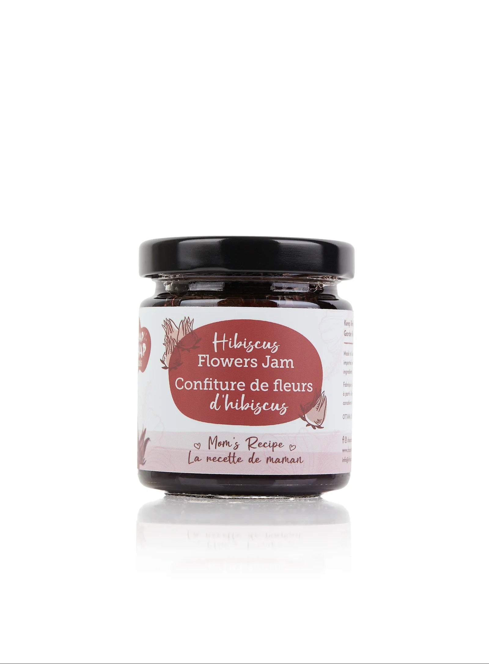 Chap Chap Snacks product photography of hibiscus flower jam