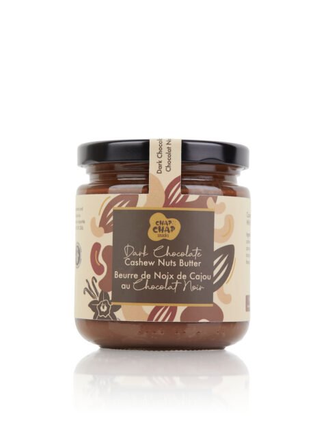 Chap Chap Snacks product photography of Dark Chocolate Cashew Nut Butter