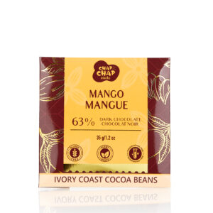 Chap Chap Snacks product photography of Dark Chocolate Mango