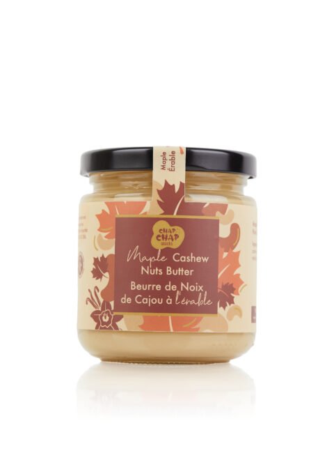 Chap Chap Snacks product photography of Maple Cashew Nut Butter