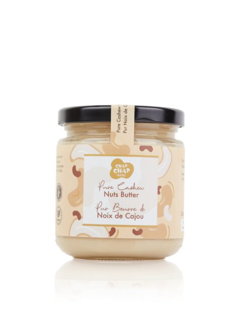 Chap Chap Snacks product photography of Pure Cashew Nut Butter