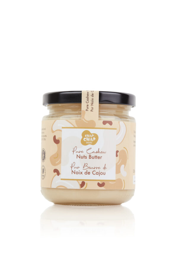 Chap Chap Snacks product photography of Pure Cashew Nut Butter